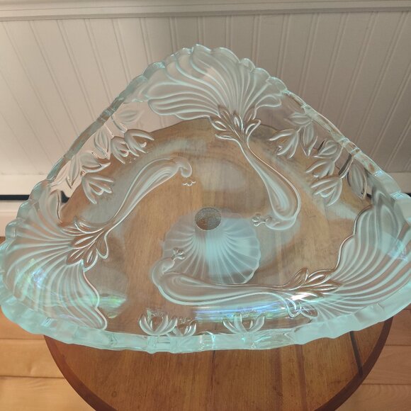 Mikasa Crystal Peacock Cake Stand - vintage - Picture 5 of 16
